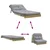 Futon na razvlačenje s madracem 90 x 206 x 11 cm od borovine