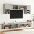 TV ormarići s LED svjetlima 2 kom boja betona 100x30x30 cm