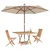 Bistro set za vrt 3 pcs Smeđa Masivno tikovno drvo