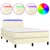 Krevet box spring s madracem LED krem 120x200cm od umjetne kože