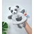 Plyšová panda na bábkové divadlo Panda Hand Puppet Unicef Collection Doudou et Compagnie v darčekovom balení biela 25 cm od 0 mes DC3990