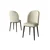Hanah Home set trpezarijskih stolica Aste 8 kom, krem tkanina Babyface, braon metalne noge
