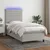 Vidaxl Box spring postelja z vzmetnico LED svetlo siva 90x190 cm blago