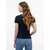 Tommy Jeans Majica Logo Slim mornarska/bela