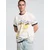 Desigual Majica kobalt modra/svetlo rumena/bela
