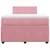 Vidaxl Box spring postelja z vzmetnico roza 120x200 cm žamet