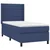 Vidaxl Box spring postelja z vzmetnico LED modra 80x200 cm blago