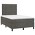 vidaXL Box spring postelja z vzmetnico temno siv 120x190 cm žamet