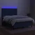 Krevet box spring s madracem LED plavi 140x190 cm od tkanine