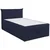 MID.YOU POSTELJA Z VZMETNICO 120 cm x 200 cm , tekstil, leseni material temno modra