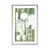 Plakat s paspartujem bela abstraktnost dreves - 60x90 black