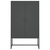 Visoka komoda antracit 80 x 35 x 135 cm čelična
