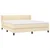 Vidaxl Box spring postelja z vzmetnico krem 180x200 cm blago
