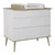 Quax® previjalna lesena podloga za komodo Flow, white & oak
