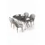 Hanah Home Trpezarijski set, 5 komada, Sivi