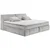 MID.YOU POSTELJA BOXSPRING 200 cm  x 240 cm , tekstil, leseni material srebrne barve