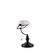 Opviq Stona lampa Banker, Crno-bela