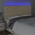 Vidaxl LED posteljno vzglavje krem 180x7x118/128 cm blago