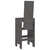 Barski stolci 2 kom sivi 40 x 42 x 120 cm od masivne borovine