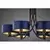 Jupiter 2102 - Luster na lancu ARTHUR 6xE27/15W/230V plava/crna