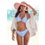 VIVANCE Bikini hlačke modra/bela