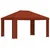 Gazebo 4 × 3 m Terakota Poliester i čelik 190 gsm