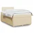 Vidaxl Box spring postelja z vzmetnico krem 120x190 cm blago