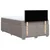 Vidaxl Box spring postelja z vzmetnico taupe 120x200 cm blago