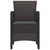 Vidaxl Vrtni Stol z blazino 2 szt. Rjava 53 x 49 x 85 cm Polipropilen