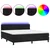 Vidaxl Box spring postelja z vzmetnico LED črna 160x200 cm žamet