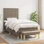 Vidaxl Box spring postelja z vzmetnico taupe 80x200 cm blago