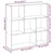 Sobna pregrada / regal za knjige sivi 102x29x103,5 cm drveni