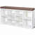 vidaXL 242554 Shoe Storage Bench 10 Compartments White