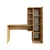 Hanah Home 2077 radni sto s policom 143,2 × 143,2 × 50 cm, atlantski bor
