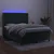 Vidaxl Box spring postelja z vzmetnico LED tem. zelena 140x190cm žamet