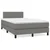 vidaXL Box spring postelja z vzmetnico temno siva 120x200 cm blago