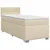 vidaXL Postelja boxspring z vzmetnico Krem 90 x 190 cm Blago