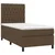 Vidaxl Box spring postelja z vzmetnico temno rjava 90x200 cm blago