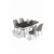 Hanah Home Trpezarijski set, 5 komada, Sivi