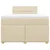 Vidaxl Box spring postelja z vzmetnico krem 120x200 cm blago