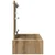 Vidaxl Toaletna mizica Rjava 100 x 40 x 70 cm Konstruiran les