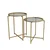 Hanah Home Klub sto 50x50x50cm Zlatno-Sivi