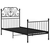 Okvir za krevet crni metalni 100 x 200 cm