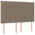 Uzglavlje boje taupe 144x5x118/128 cm tkanina