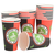 Papirnate šalice za kavu 1000 kom 16 oz 400 ml crvene i crne