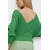 Trend Alacati Stili Ženska bluza dugih rukava ALC-019-053-BLZ, V-izrez, Zelena