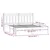 shumee vidaXL Posteljni okvir bel 135x190 cm masiven les