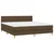 Vidaxl Box spring postelja z vzmetnico temno rjava 180x200 cm blago