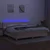 Vidaxl Box spring postelja z vzmetnico LED krem 200x200 cm blago