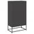 Visoka ploča crna 68x39x123 cm čelik